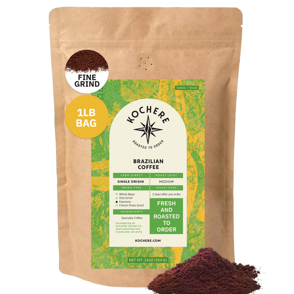 Kochere Coffee Brazilian Santos Medium Roast - Smooth, Elegant, Cocoa Notes