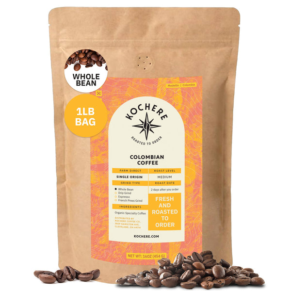 Kochere Coffee Colombian Medellin Single Origin Medium Roast - Dried Orange, Berry Notes
