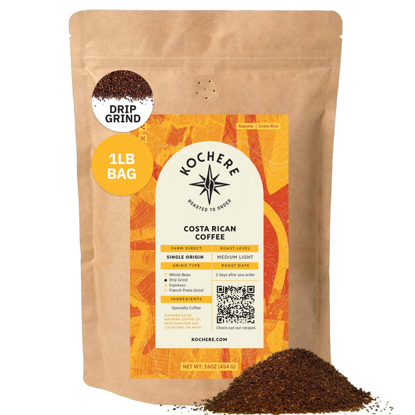 Kochere Coffee Costa Rican Alajuela Medium Light Roast - Sweet Apple, Raisin Notes