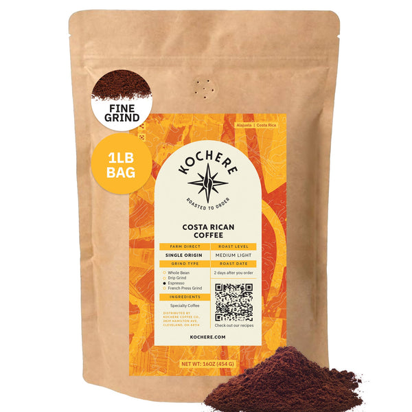 Kochere Coffee Costa Rican Alajuela Medium Light Roast - Sweet Apple, Raisin Notes