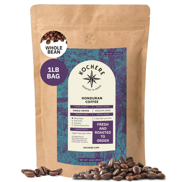 Kochere Coffee Honduran Marcala Organic Medium Roast - Caramel, Spice, Brown Sugar Notes