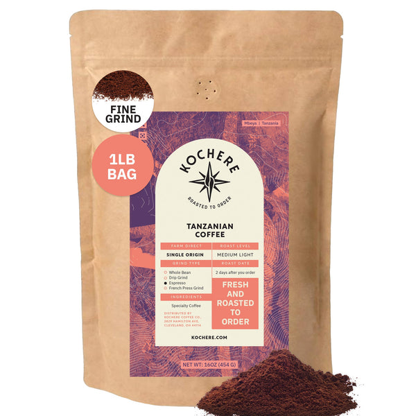 Kochere Coffee Tanzanian Mbeya AB Medium-Light Roast - Pear, Floral, Jasmine Notes
