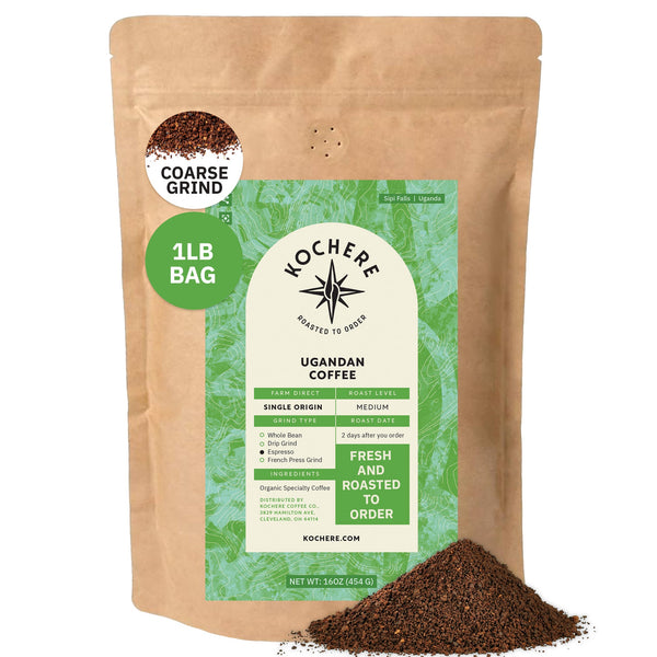 Kochere Coffee Ugandan Sipi Falls Single Origin, Organic Medium Roast - Raisin, Fig, Brown Sugar Notes