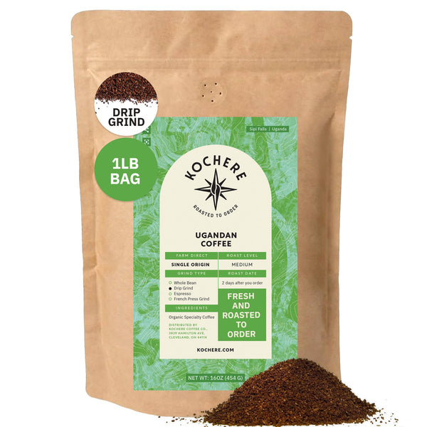 Kochere Coffee Ugandan Sipi Falls Single Origin, Organic Medium Roast - Raisin, Fig, Brown Sugar Notes