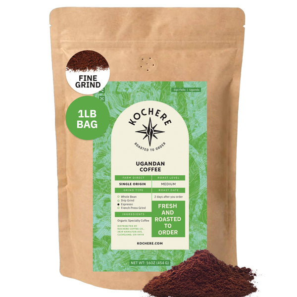 Kochere Coffee Ugandan Sipi Falls Single Origin, Organic Medium Roast - Raisin, Fig, Brown Sugar Notes