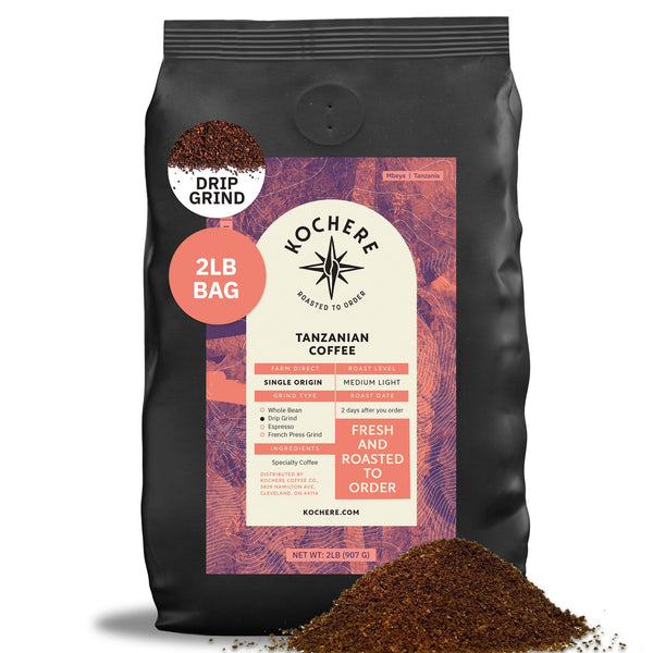 Kochere Coffee Tanzanian Mbeya AB Medium-Light Roast - Pear, Floral, Jasmine Notes