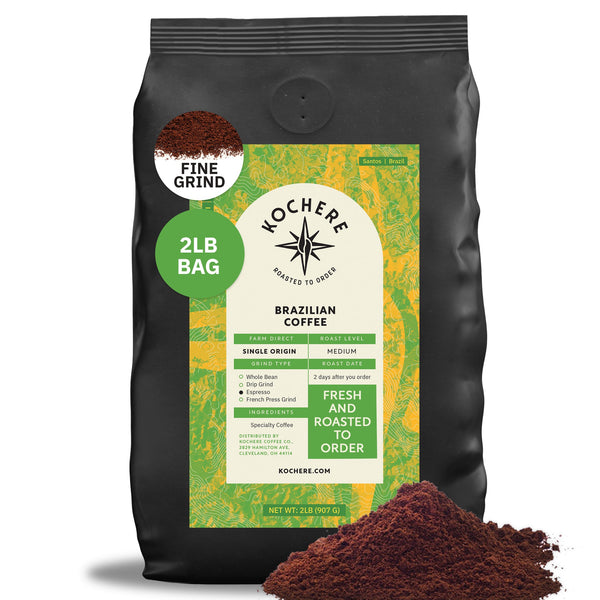 Kochere Coffee Brazilian Santos Medium Roast - Smooth, Elegant, Cocoa Notes
