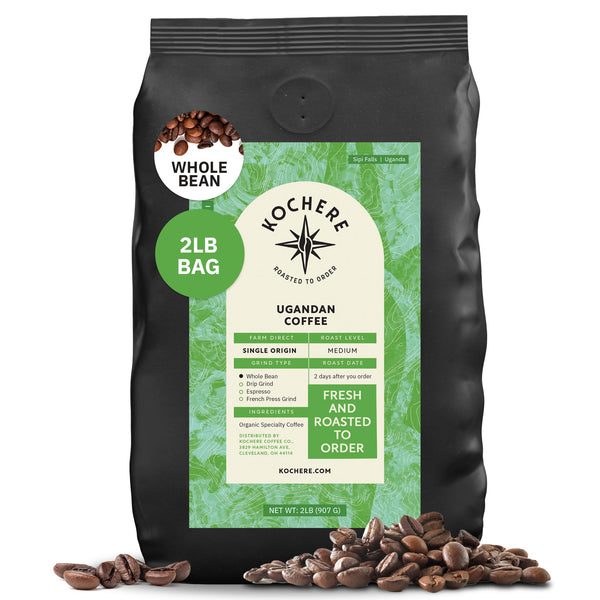 Kochere Coffee Ugandan Sipi Falls Single Origin, Organic Medium Roast - Raisin, Fig, Brown Sugar Notes