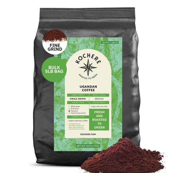 Kochere Coffee Ugandan Sipi Falls Single Origin, Organic Medium Roast - Raisin, Fig, Brown Sugar Notes