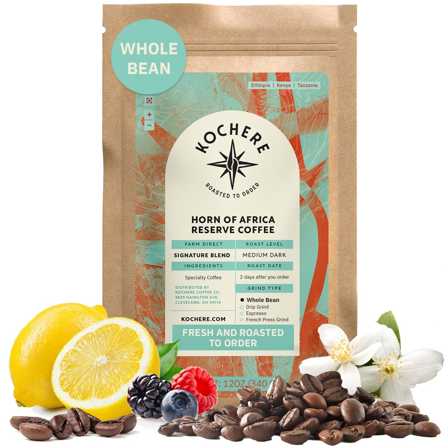 Kochere Coffee Horn of Africa Reserve Signature Espresso Blend - Medium-Dark Roast