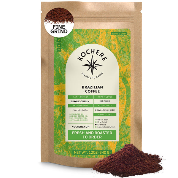 Kochere Coffee Brazilian Santos Medium Roast - Smooth, Elegant, Cocoa Notes