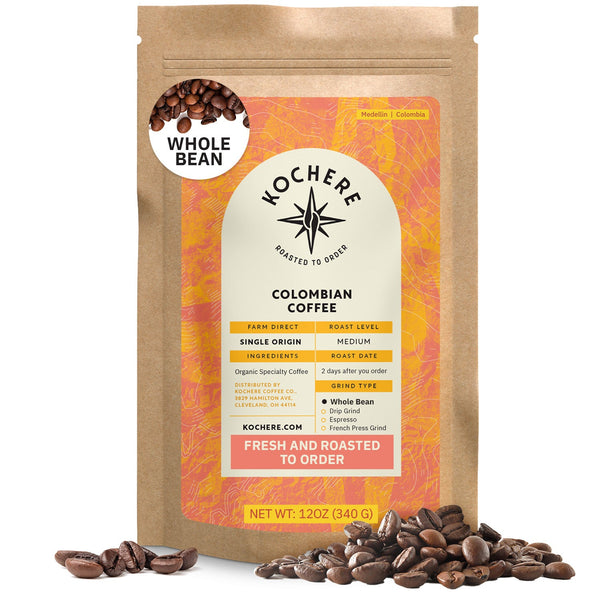 Kochere Coffee Colombian Medellin Single Origin Medium Roast - Dried Orange, Berry Notes