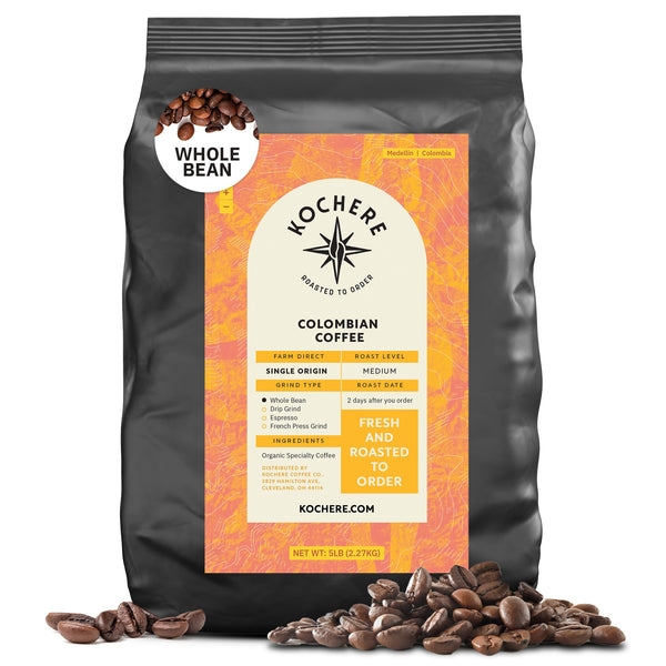 Kochere Coffee Colombian Medellin Single Origin Medium Roast - Dried Orange, Berry Notes