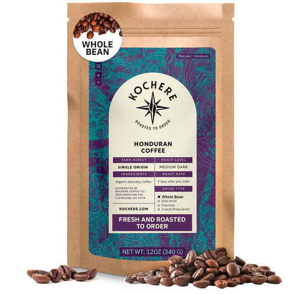 Kochere Coffee Honduran Marcala Organic Medium Roast - Caramel, Spice, Brown Sugar Notes