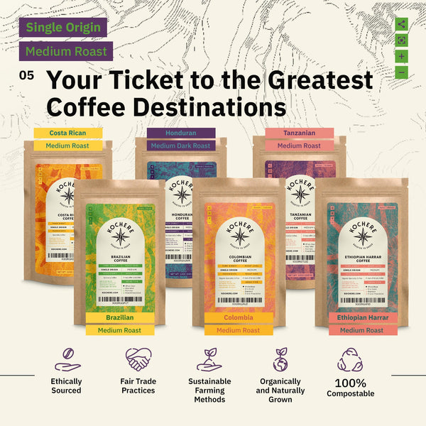 Kochere Coffee Single Origin Coffee Sampler - Roaster's Choice Tasting Kit