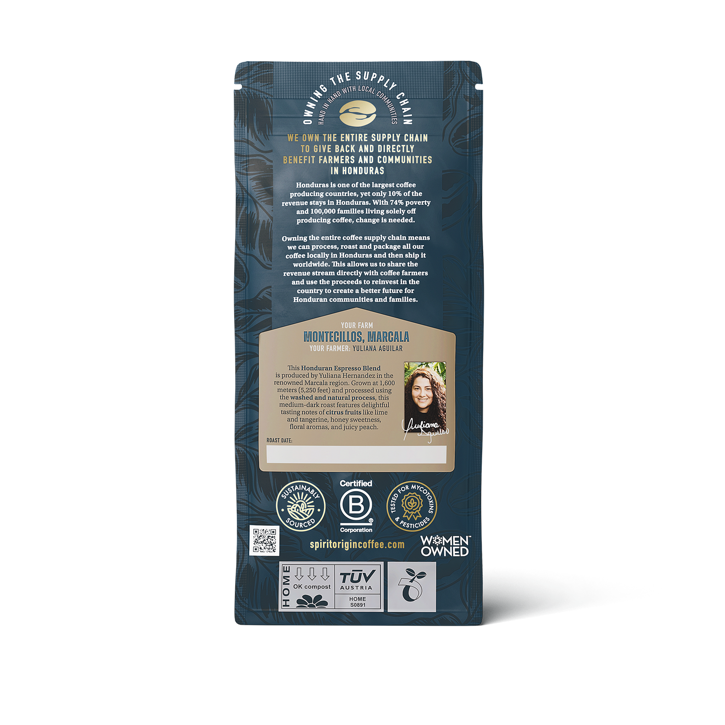 Honduran Espresso Blend Coffee 1.8oz (50g) Sample bag