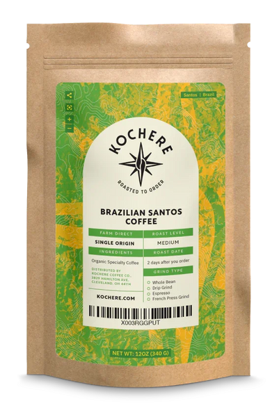 Kochere Coffee Brazilian Santos Medium Roast - Smooth, Elegant, Cocoa Notes