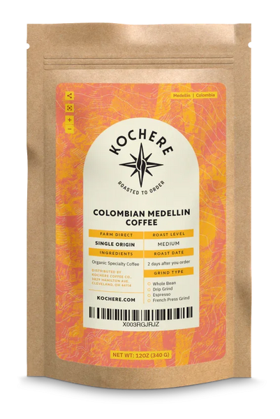 Kochere Coffee Colombian Medellin Single Origin Medium Roast - Dried Orange, Berry Notes