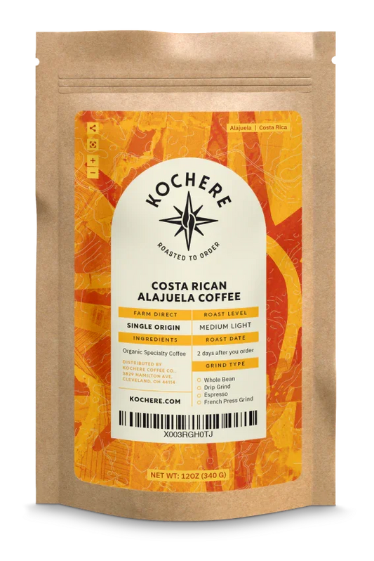 Kochere Coffee Costa Rican Alajuela Mittelleichte Röstung – Süßer Apfel, Rosinennoten