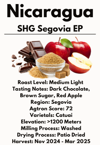 Nicaragua SHG Segovia EP