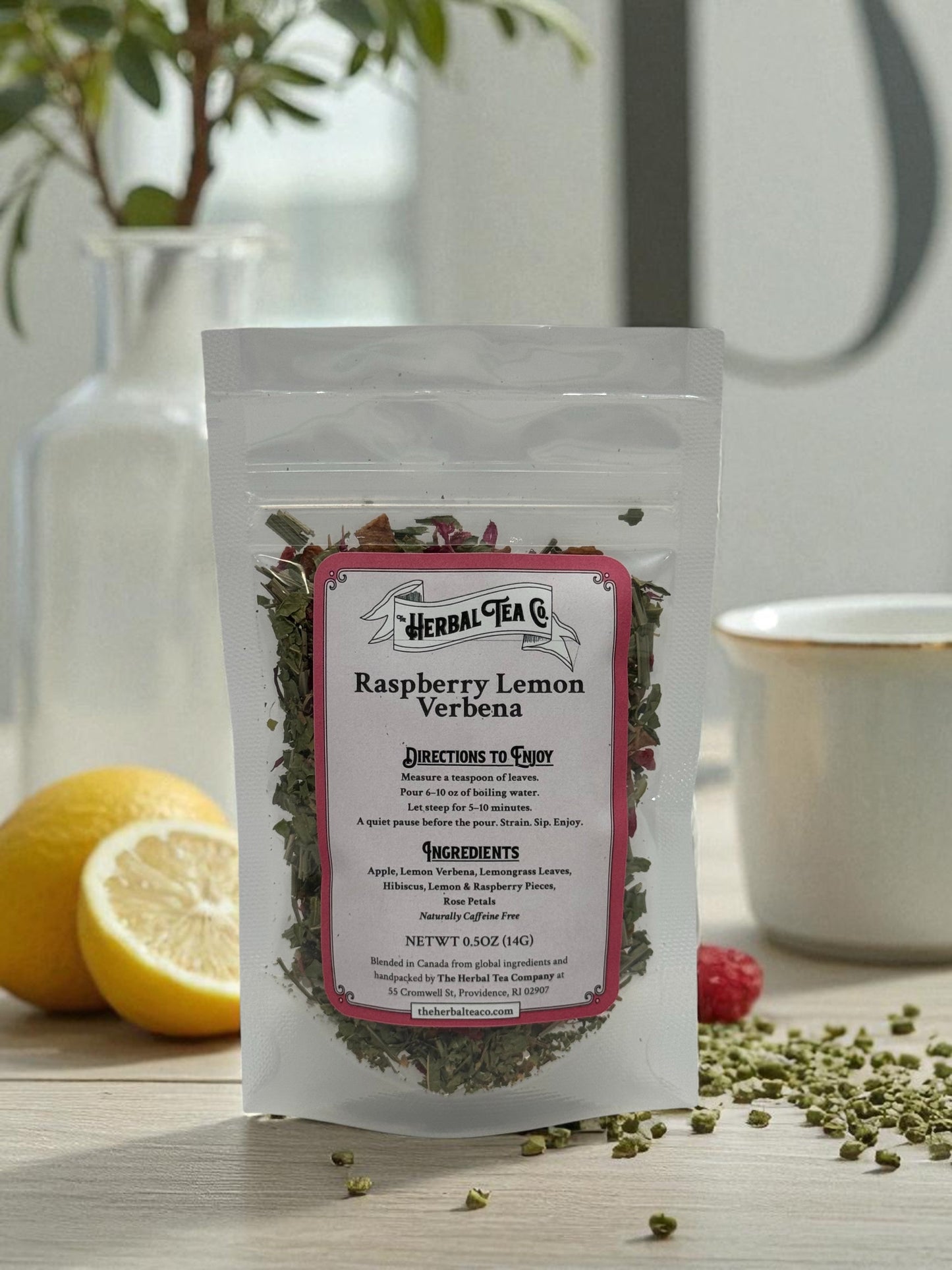 Himbeer-Zitronenverbene-Kräutertee
