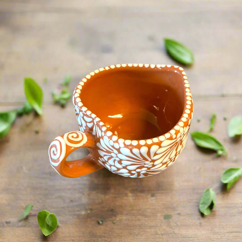 Talavera Herzbecher | Handbemalte mexikanische Kaffeetasse