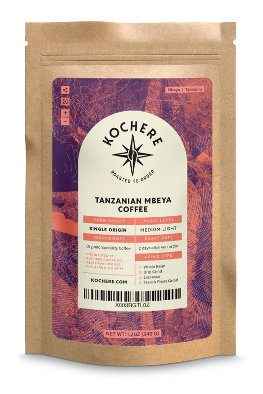 Kochere Coffee Tansania Mbeya AB Medium-Light Roast – Birne, blumig, Jasminnoten