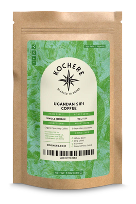 Kochere Coffee Ugandan Sipi Falls Single Origin, Organic Medium Roast - Raisin, Fig, Brown Sugar Notes